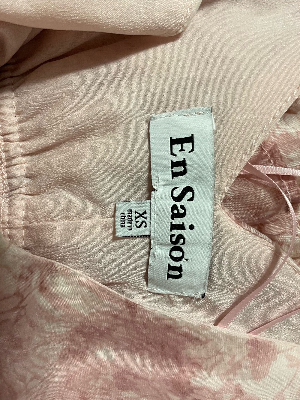 En Saison Pink Floral Smocked Midi Dress Cottagecore Romance XS - Picture 9 of 11